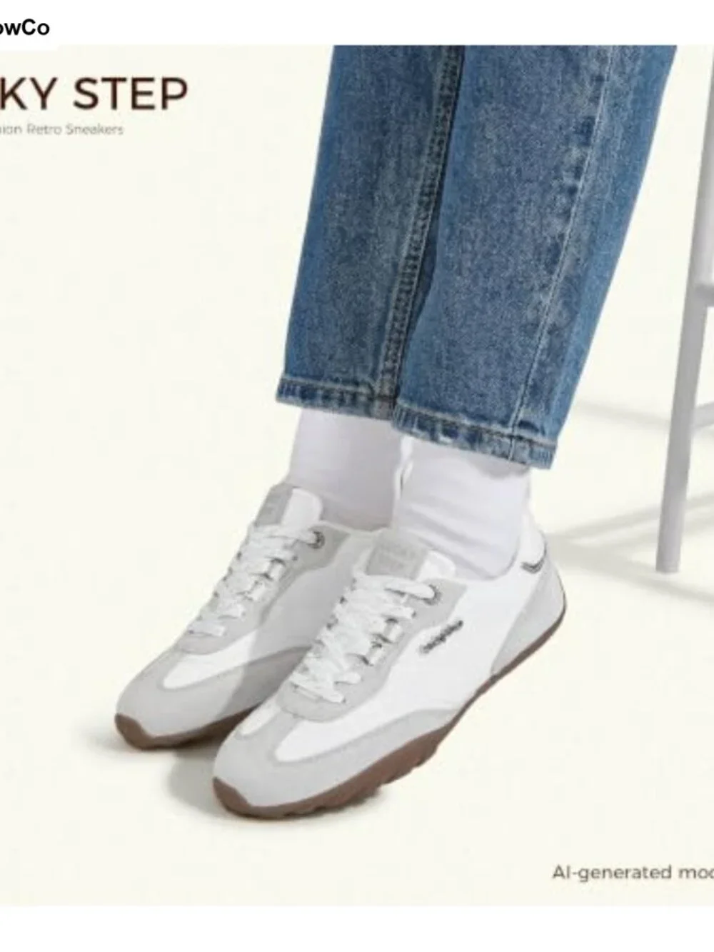 Women's Retro Fashion Sneakers Lightweight Non Slip Casual Lace Up